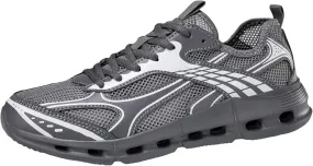 Arch Support Fitness Sneaker for Men Comfortable Breathable Lace Up Sneaker Men's Lightweight Cushion Sneakers