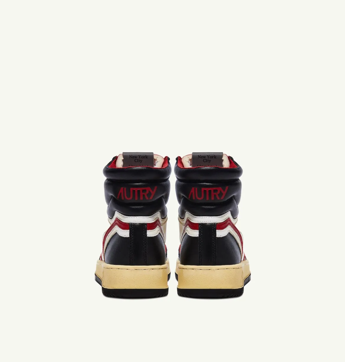 Autry Action Shoes Liberty High Sneaker Men white black red LUHM-HL03