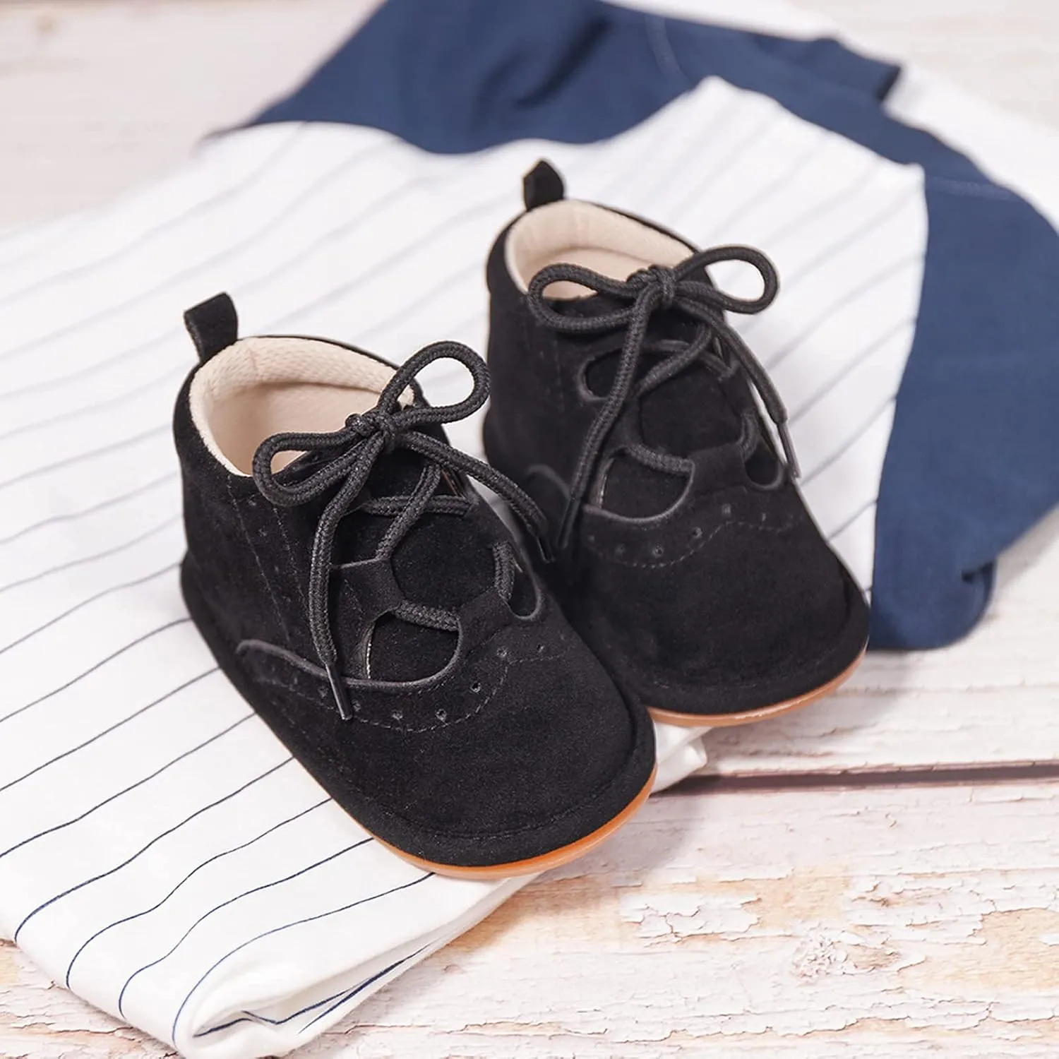Baby Boys Girls Booties Fleece Anti-Slip Soft Sole Boots Toddler First Walker Warm Shoes