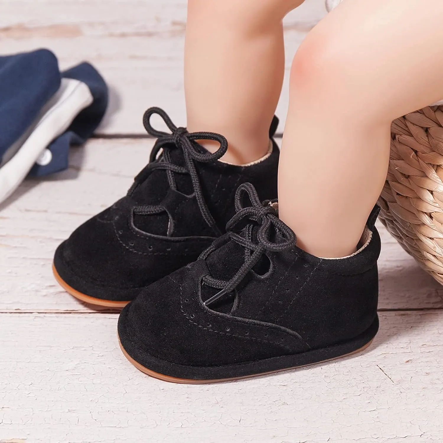 Baby Boys Girls Booties Fleece Anti-Slip Soft Sole Boots Toddler First Walker Warm Shoes