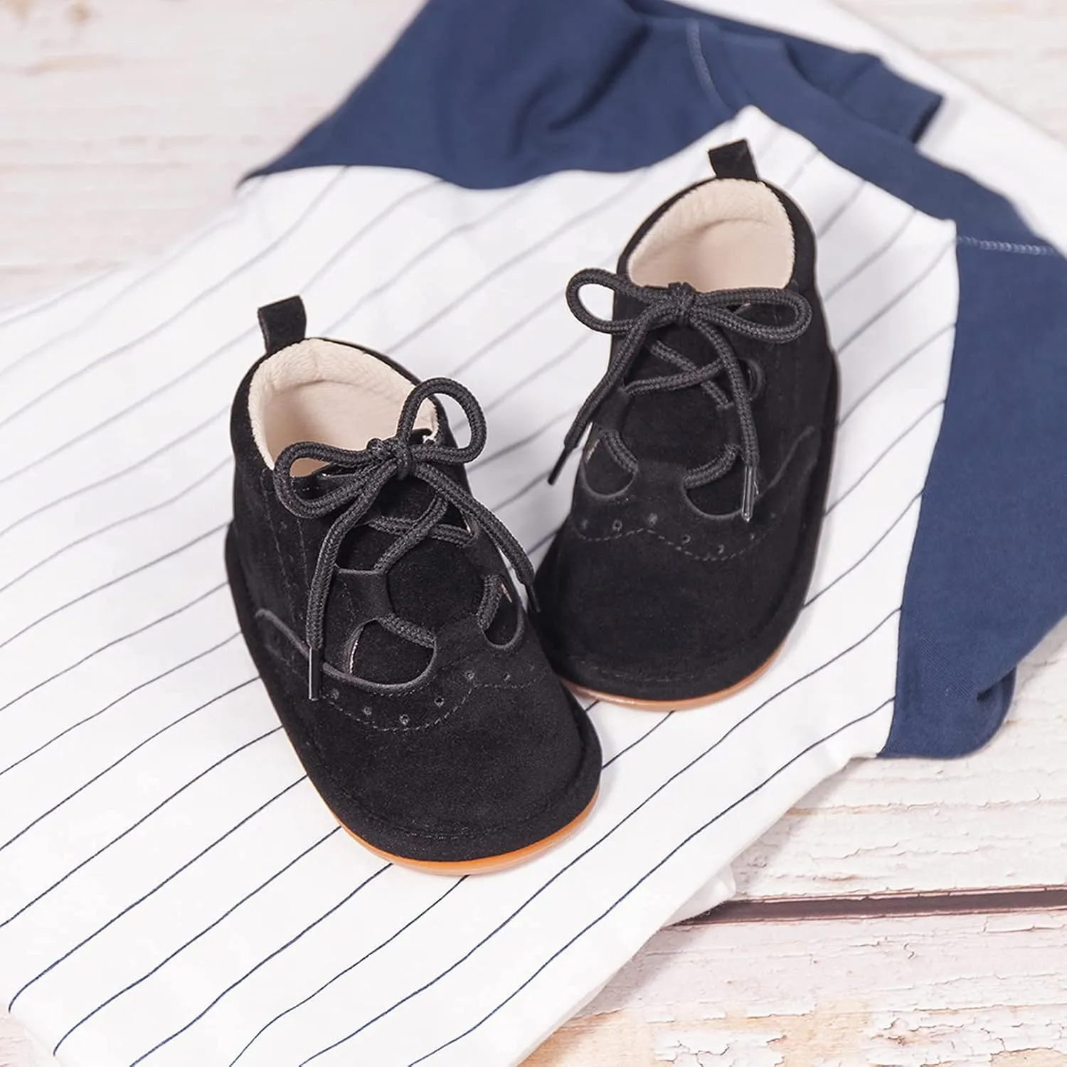 Baby Boys Girls Booties Fleece Anti-Slip Soft Sole Boots Toddler First Walker Warm Shoes
