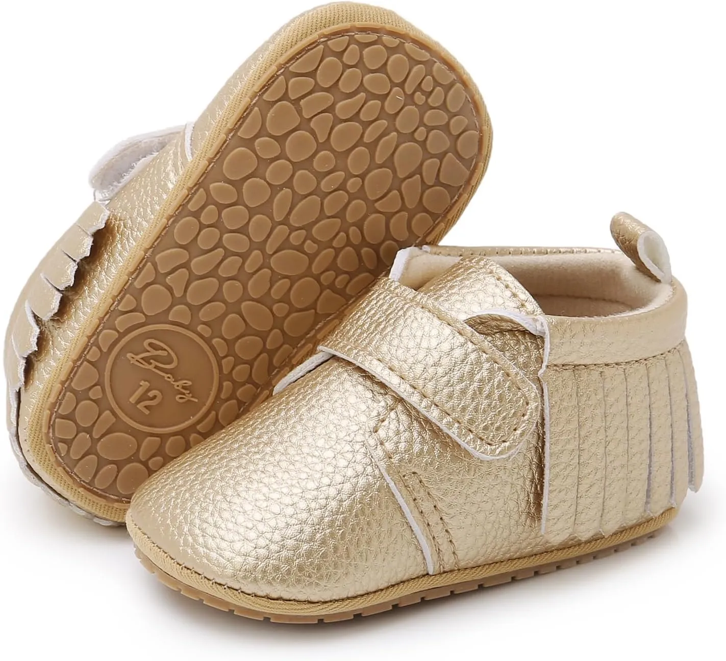 Baby Boys Girls Moccasins Sneakers Soft Sole Tassels Prewalker Anti-Slip Shoes