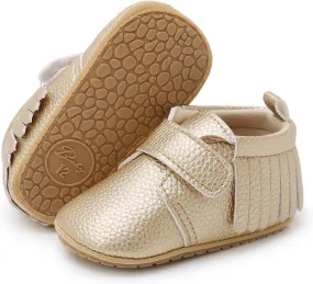 Baby Boys Girls Moccasins Sneakers Soft Sole Tassels Prewalker Anti-Slip Shoes