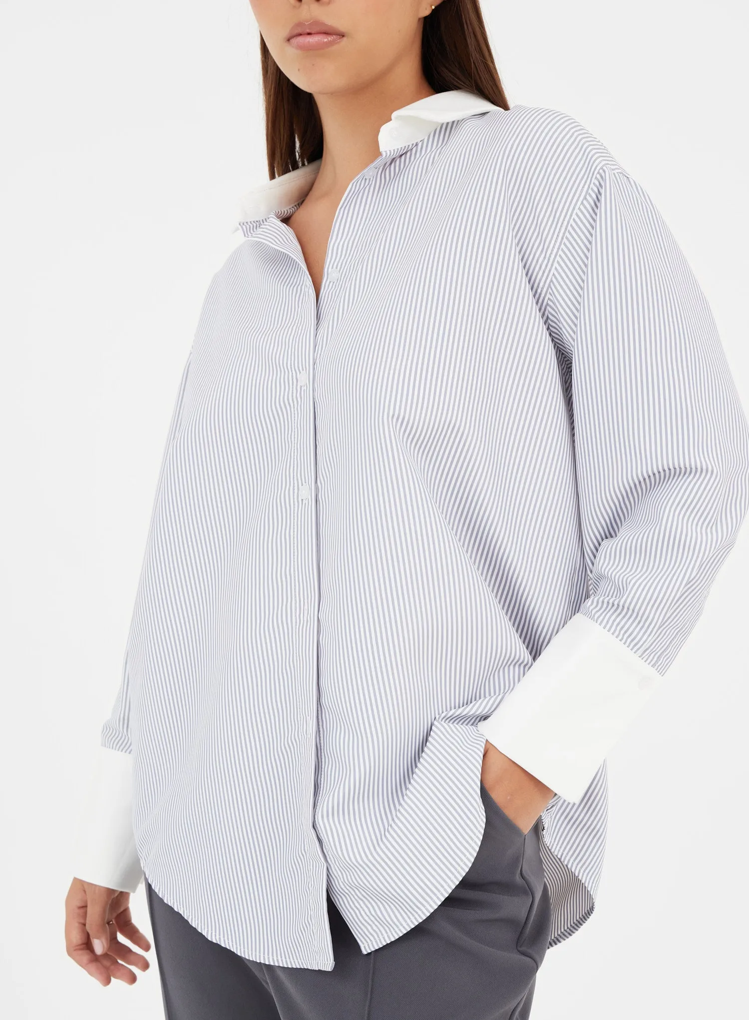 Blue And White Striped Shirt - Parker