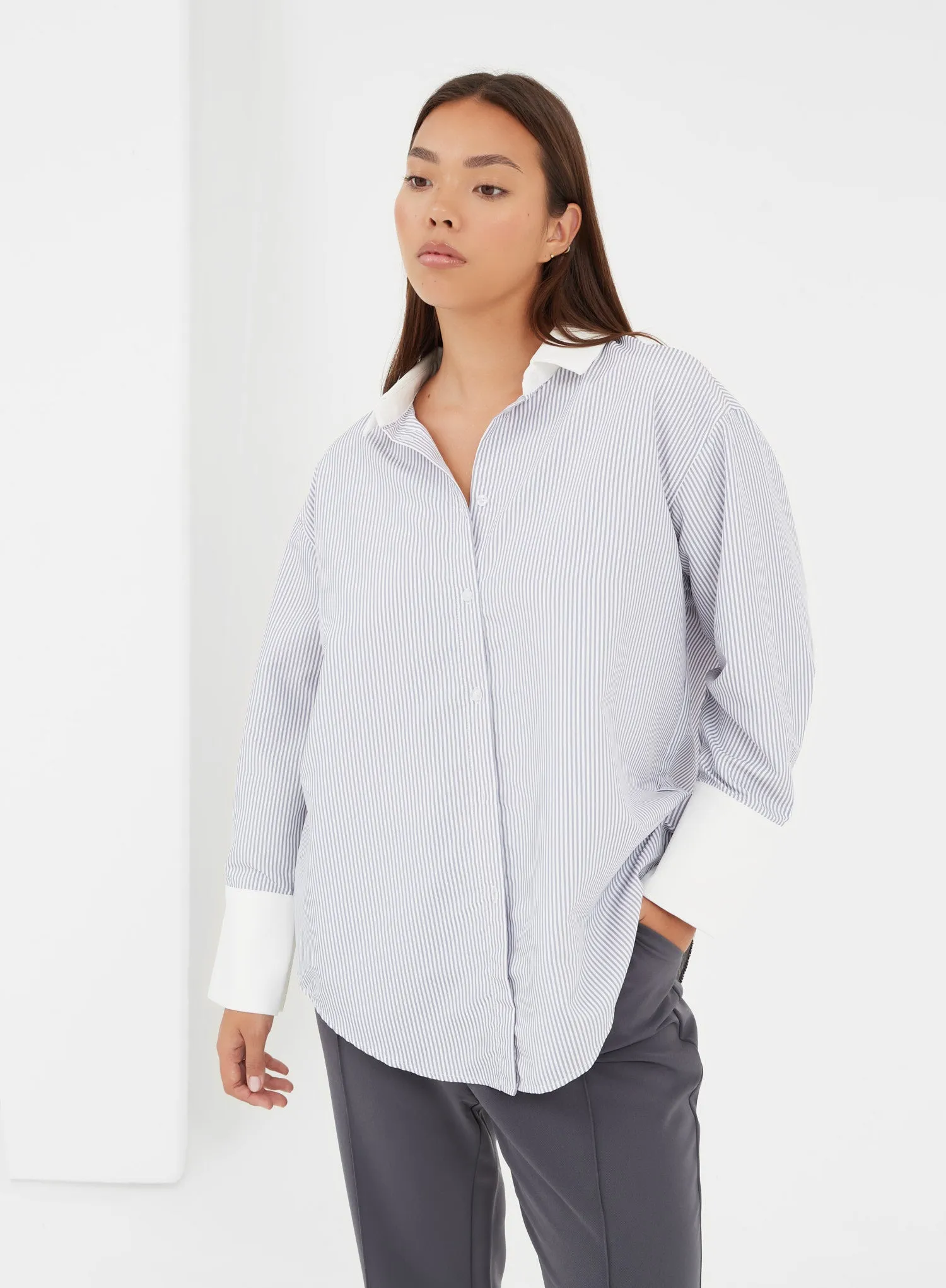 Blue And White Striped Shirt - Parker