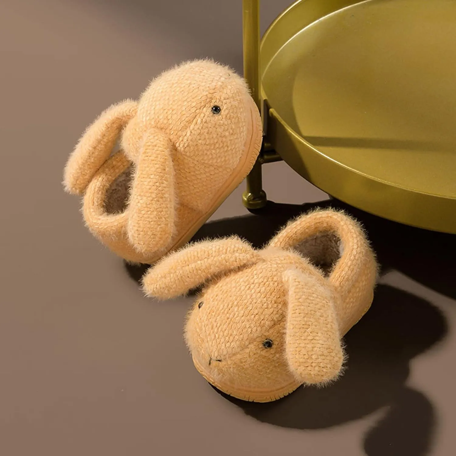 Boys Girls House Animals Plush Slippers Fashion Cute Fall Winter Slippers Flat Bottom Round Toe Soft Warm Slippers