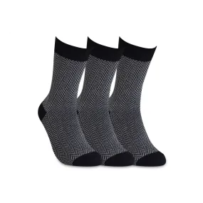 Chevron Sock 3-pack Black / White