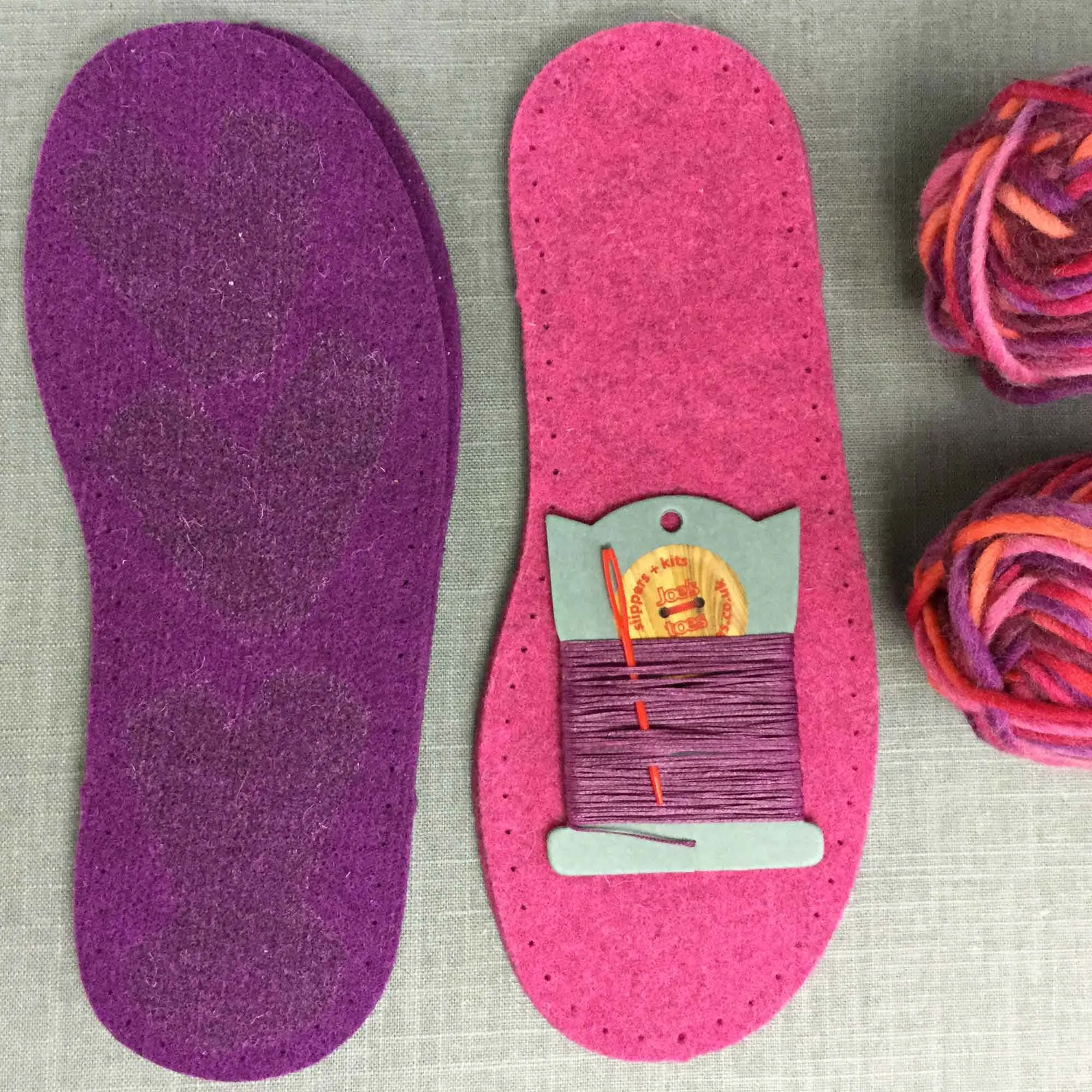 Crossover Knitted Slipper kit - Blossom or Fuchsia mix US sizes