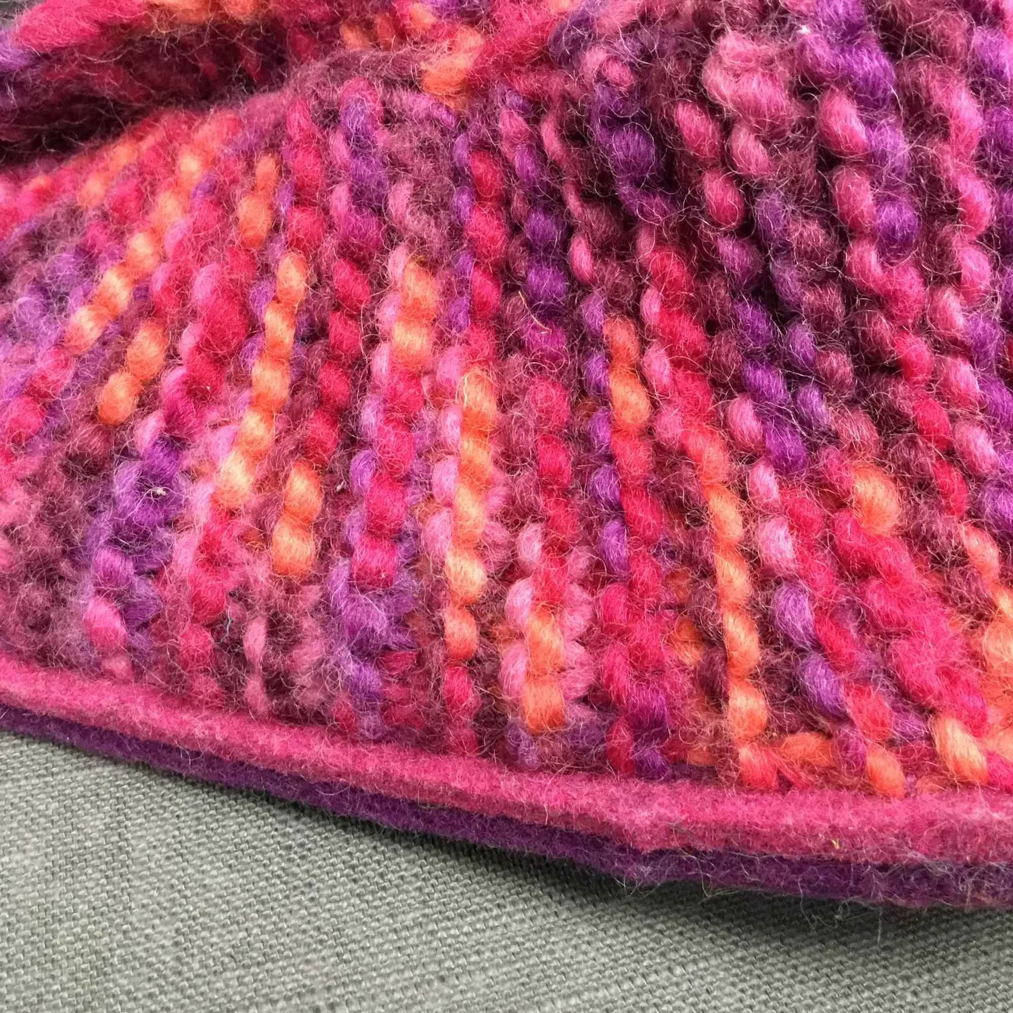 Crossover Knitted Slipper kit - Blossom or Fuchsia mix US sizes