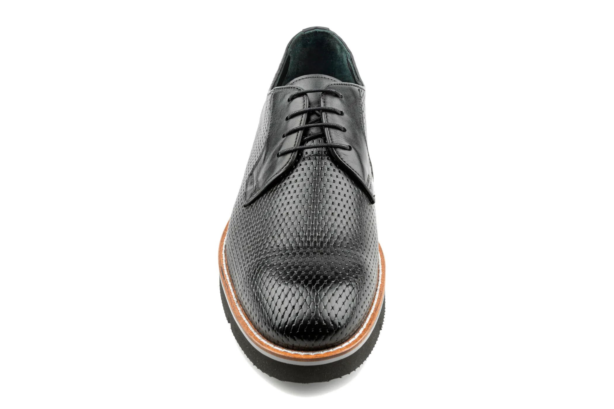 Debbano Fen Bonded Leather Derby Shoes, Men's Thick Sole Derby Sneakers, Business Casual, Work Dress Sneakers