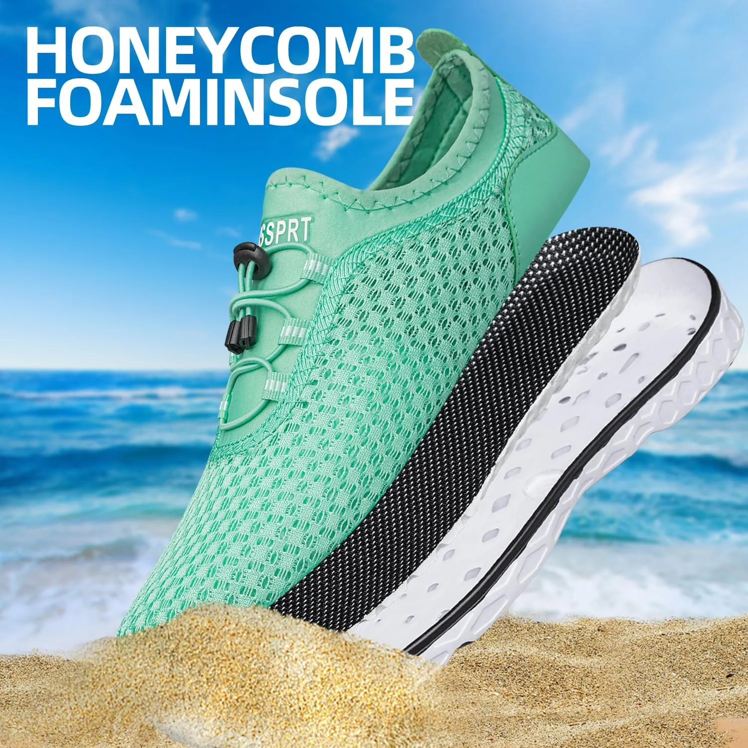 DOUSSPRT Women's Water Shoes Quick Drying Sports Aqua Shoes