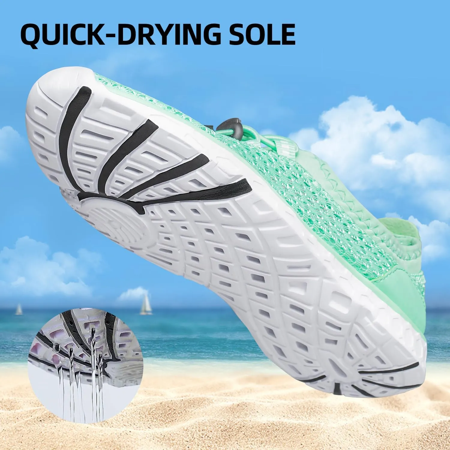 DOUSSPRT Women's Water Shoes Quick Drying Sports Aqua Shoes
