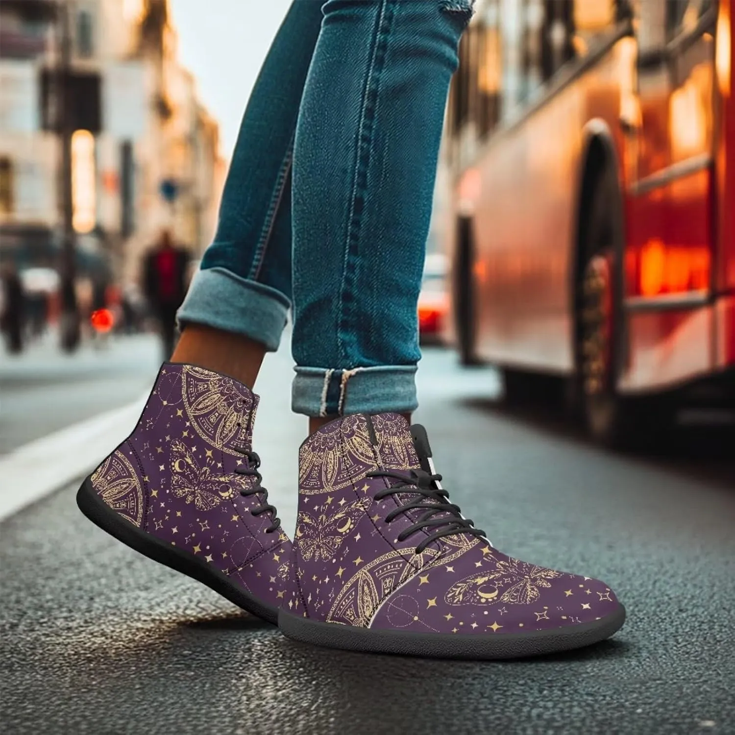 Ethnic Mandala Unisex Minimalist Wide Barefoot Shoes Women Zero Drop Sneaker Men's Wide Trail-Running Shoes