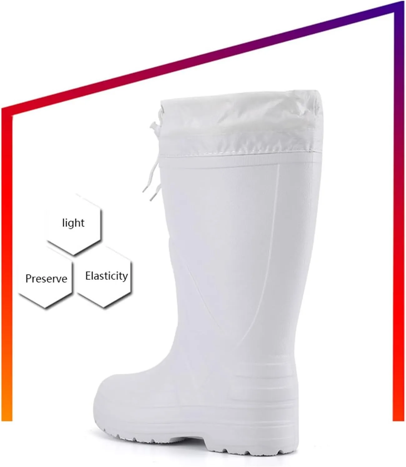 Fur Lined Wellies Men, Mens Lace up Adjustable Winter Snow Waterproof Anti Slip High Barrel Rain Boots, Outdoor Work Width Comfort Boots, for Winter Snow Season, Gardening, Fishing