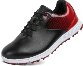 JiuQing Golf Shoes Men Spikeless Professional Golfing Trainers Waterproof Outdoor Anti Slip Walking Shoes