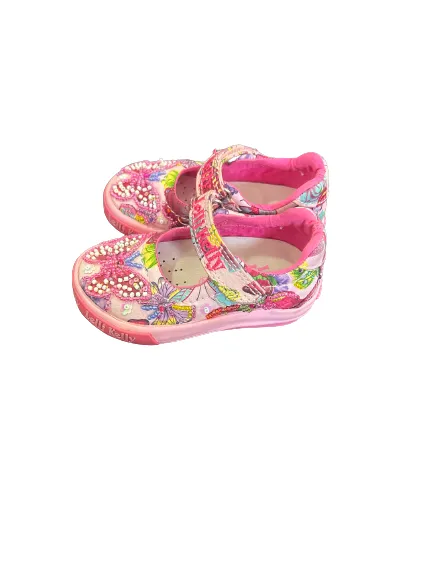 Lelli Kelly glitter daisy canvas shoes