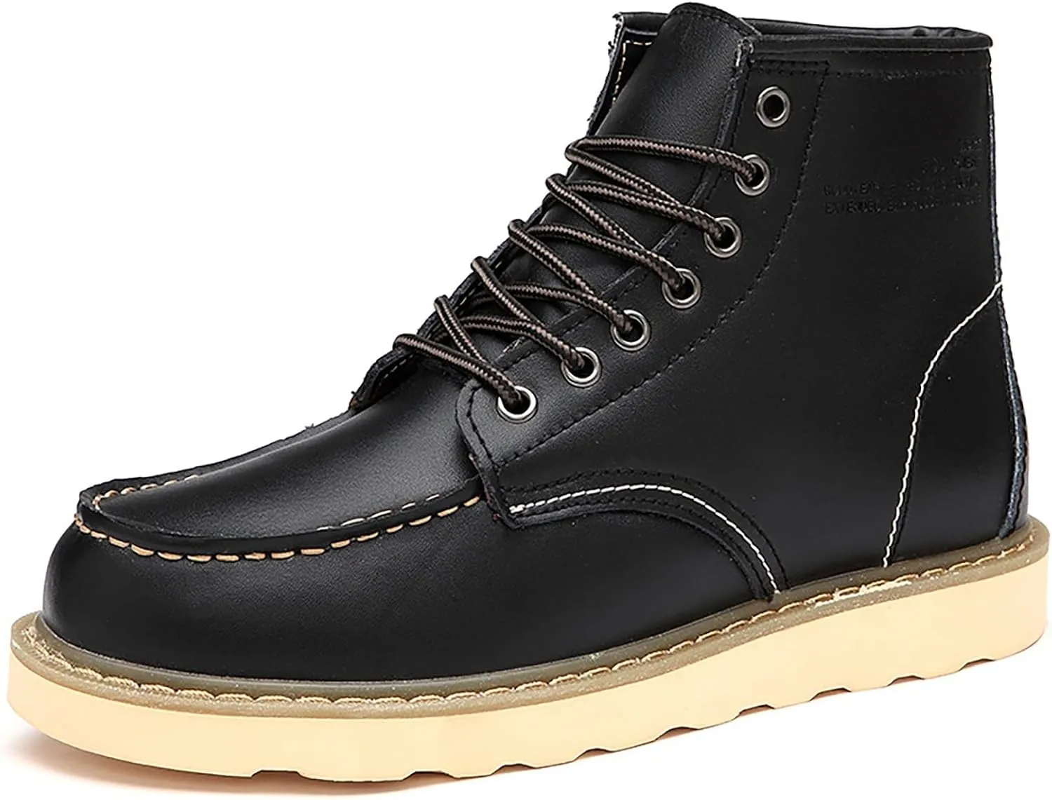 Low Top Sneaker For Women Lac Up Platform Snow Boots For Women Non-Slip Ankle Booties Leather Walking Shoes