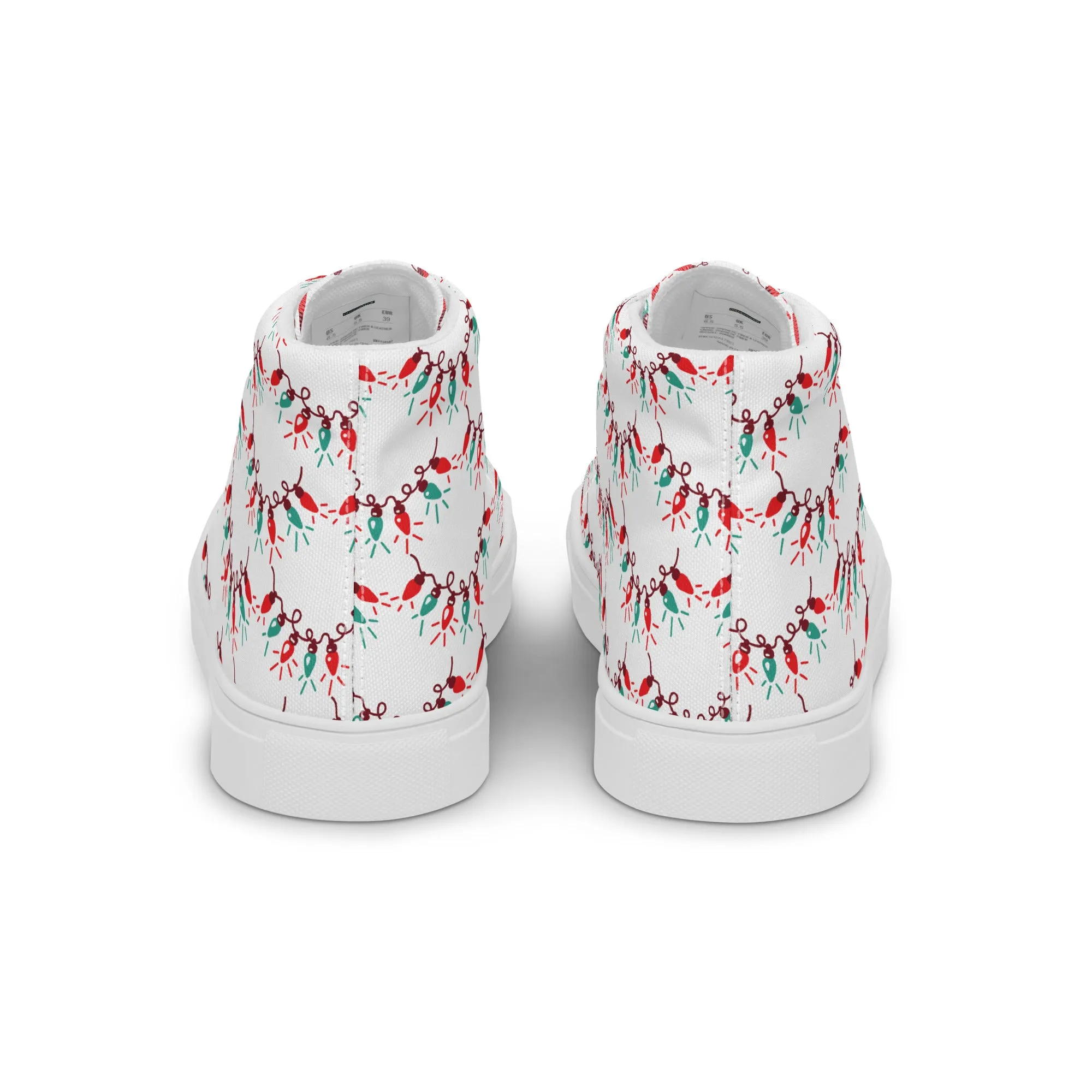 Men Christmas High Top Canvas Shoes (Glamourange Holiday Magic Canvas Shoes For Men - 0011)