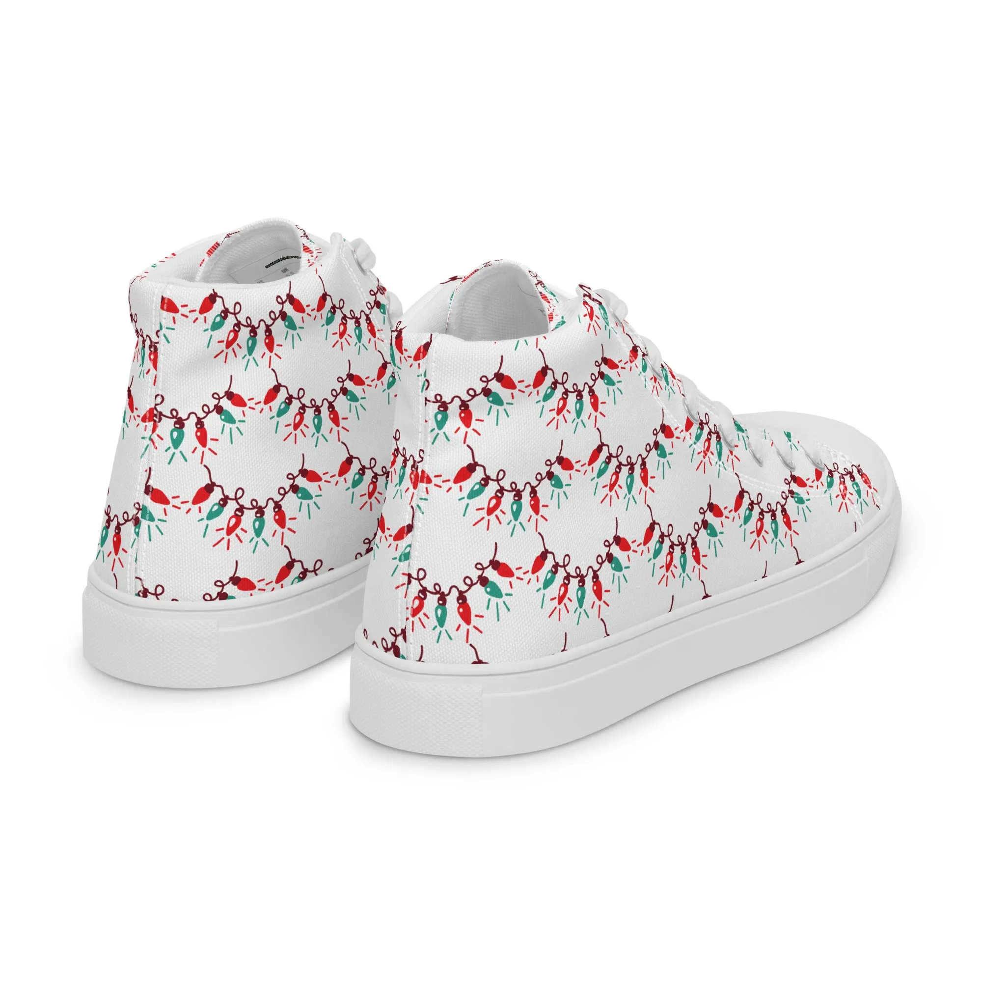 Men Christmas High Top Canvas Shoes (Glamourange Holiday Magic Canvas Shoes For Men - 0011)