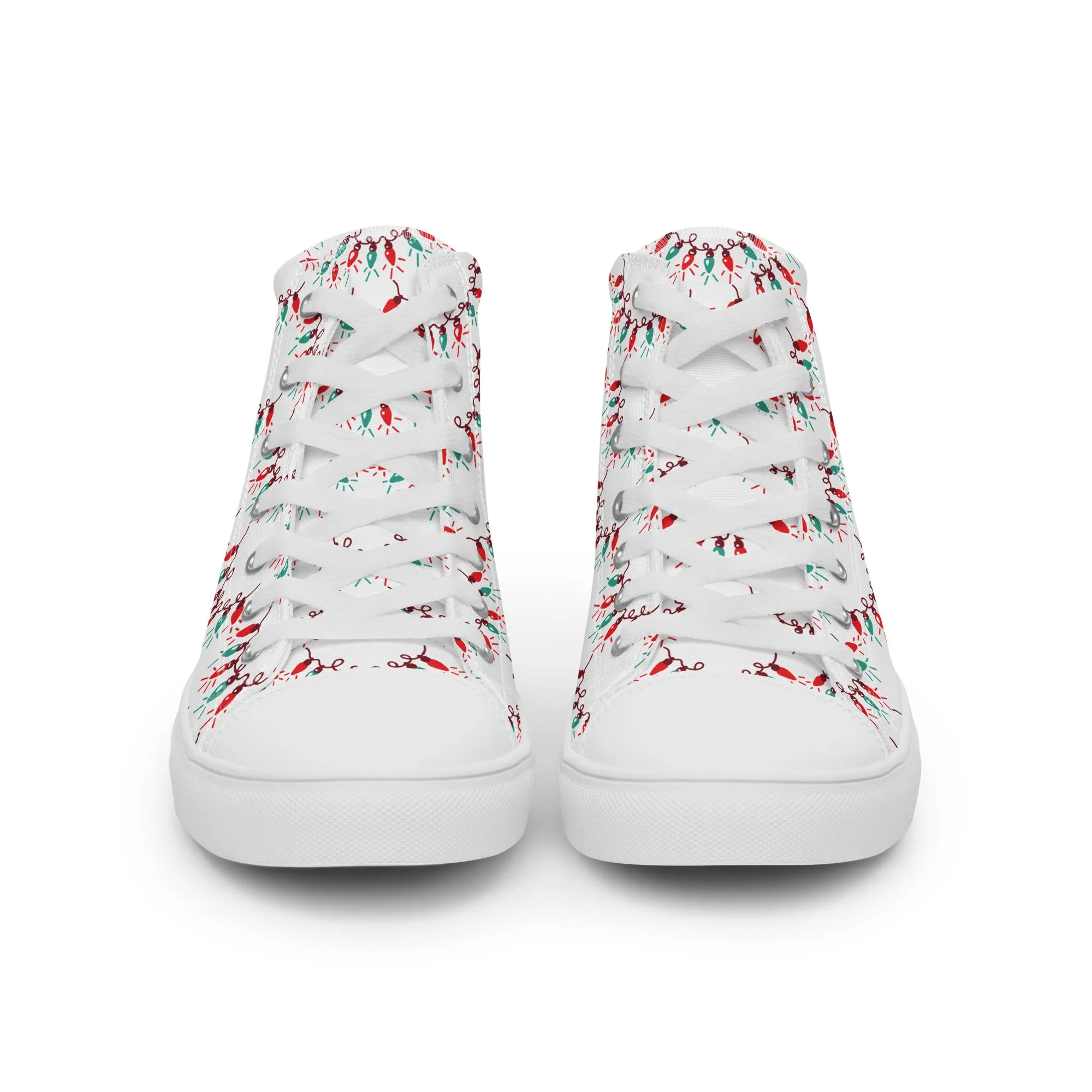 Men Christmas High Top Canvas Shoes (Glamourange Holiday Magic Canvas Shoes For Men - 0011)