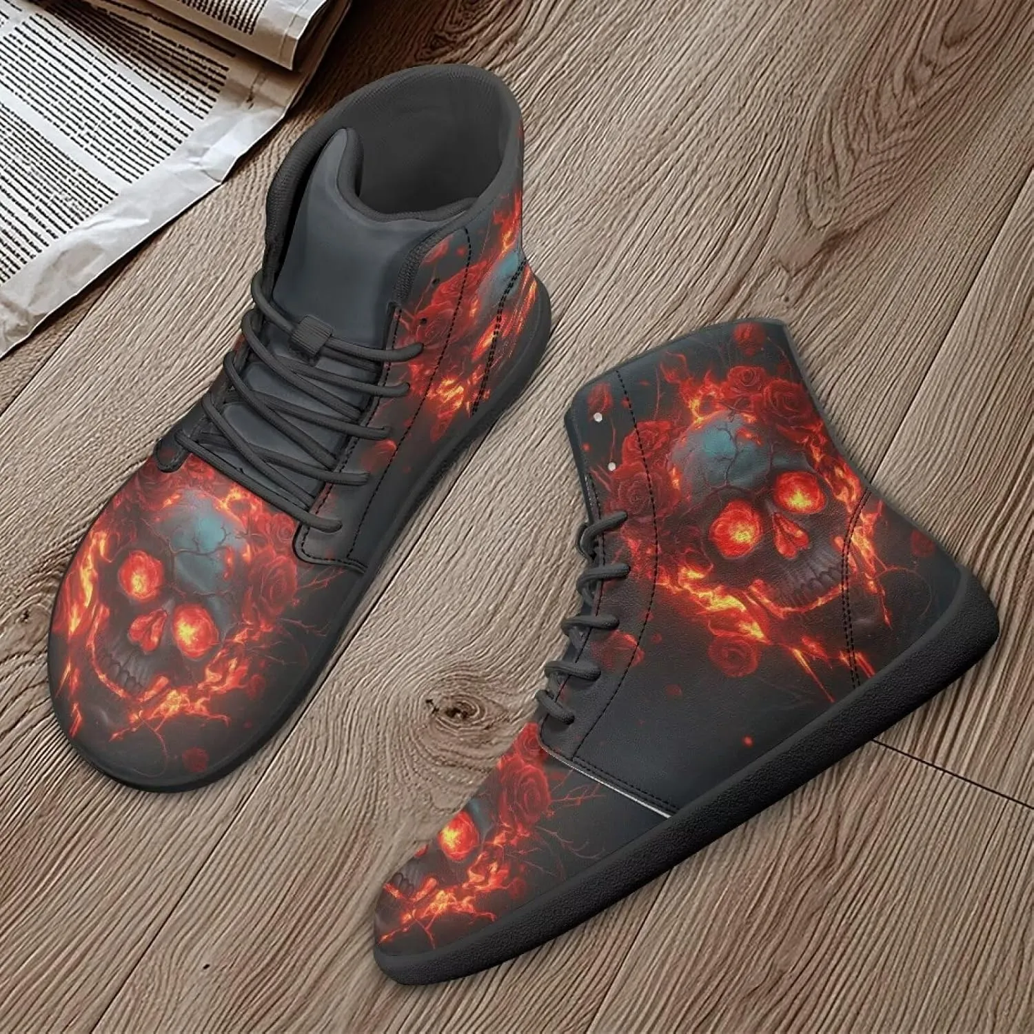Mens Barefoot Shoes Wide Width High Top Sneakers for Men Cool Shoes