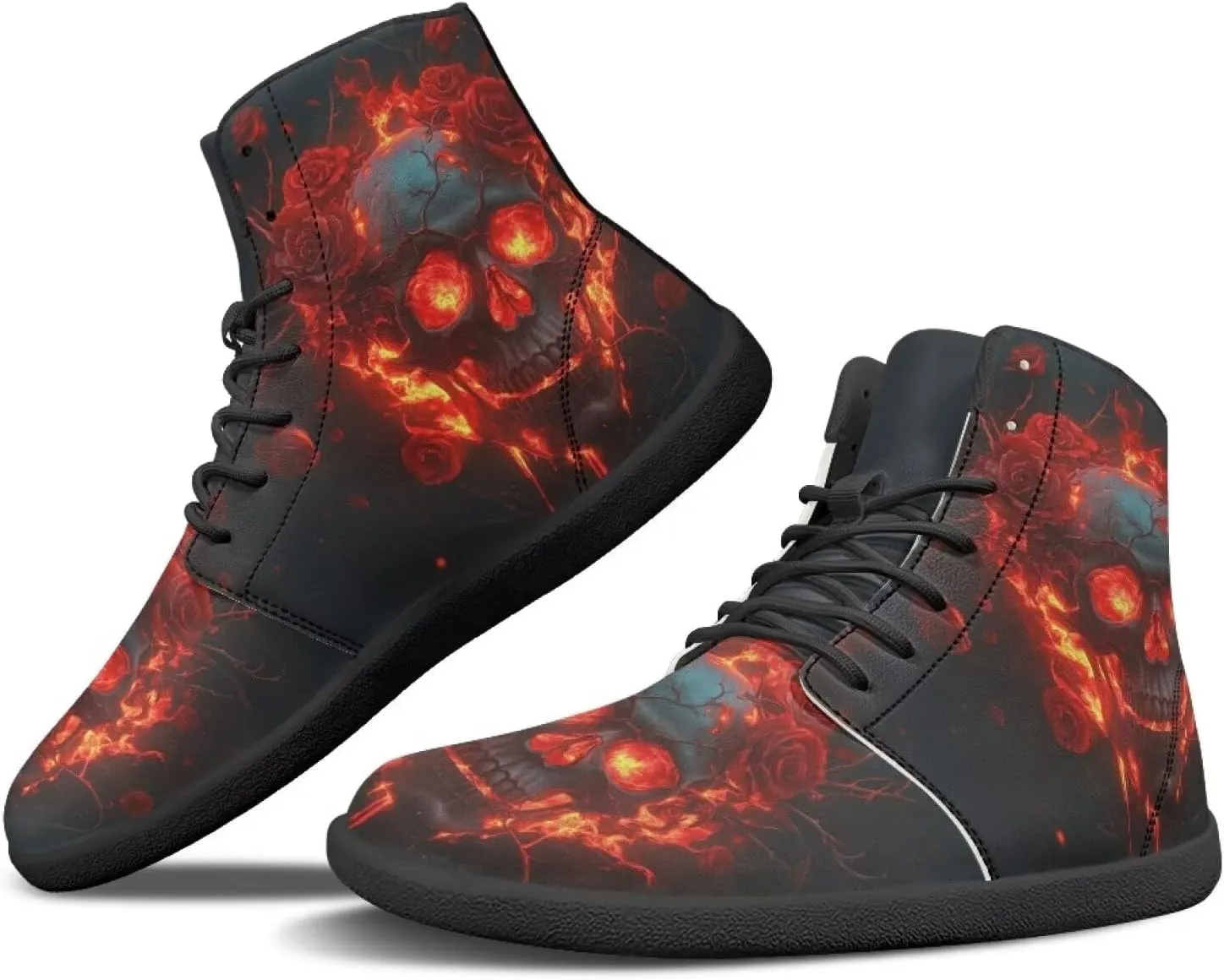 Mens Barefoot Shoes Wide Width High Top Sneakers for Men Cool Shoes