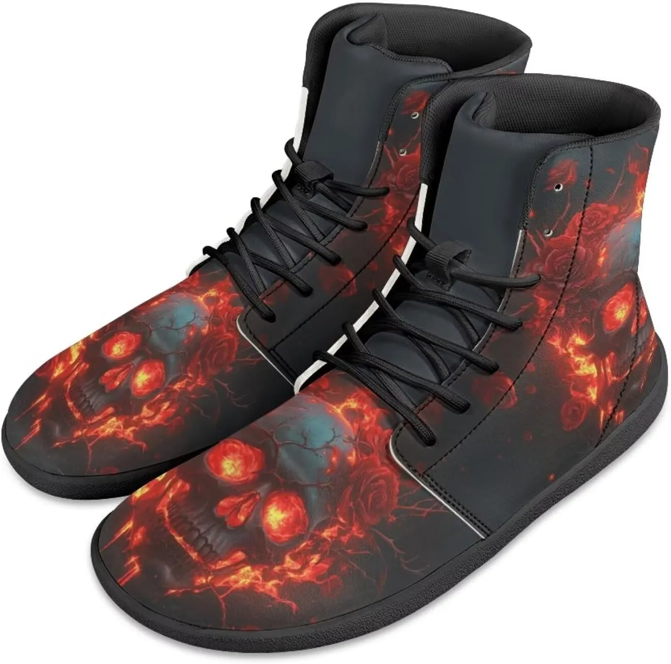 Mens Barefoot Shoes Wide Width High Top Sneakers for Men Cool Shoes