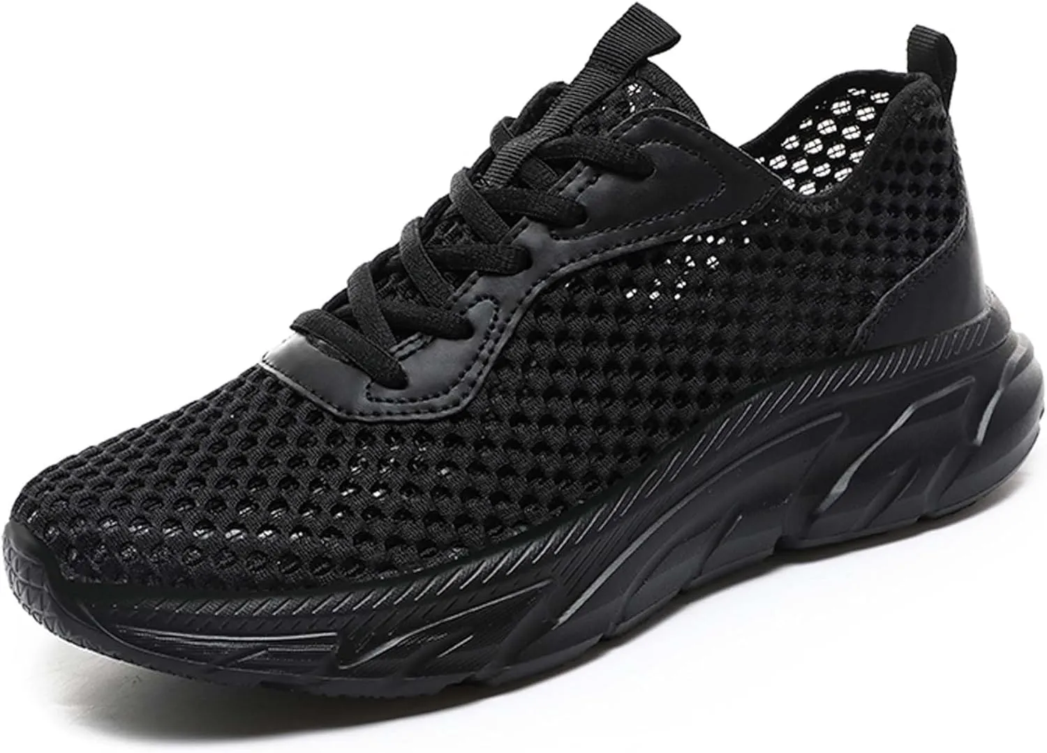 Men's Mesh Sports Running Shoes Lightweight Breathable Casual Walking Work Jogging Shoes Non-Slip Soft Bottom Sports Tennis Fitness Training Shoes