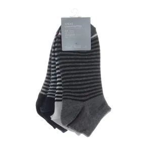 MINISO Men's Low-Cut Striped Socks (Random 4 pairs)