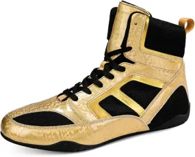 ONAIC Wrestling Shoes for Mens Unisex Rubber Sole Boxing Boots Combat Training Shoes Breathable Training Shoes