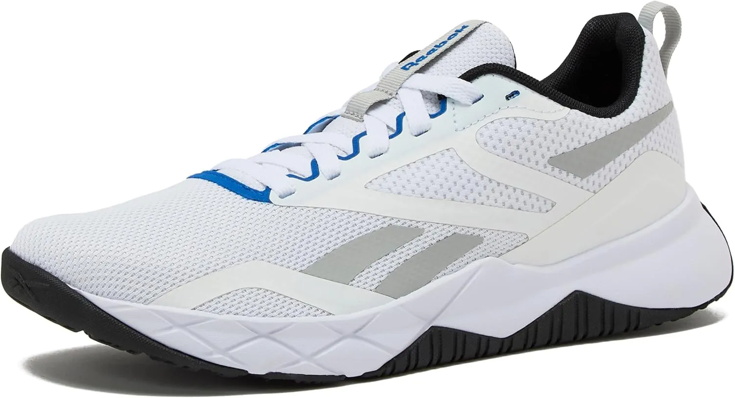 Reebok Men's NFX Trainer Sneaker, White/Black/Optimum Blue, 9