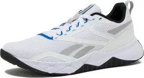 Reebok Men's NFX Trainer Sneaker, White/Black/Optimum Blue, 9