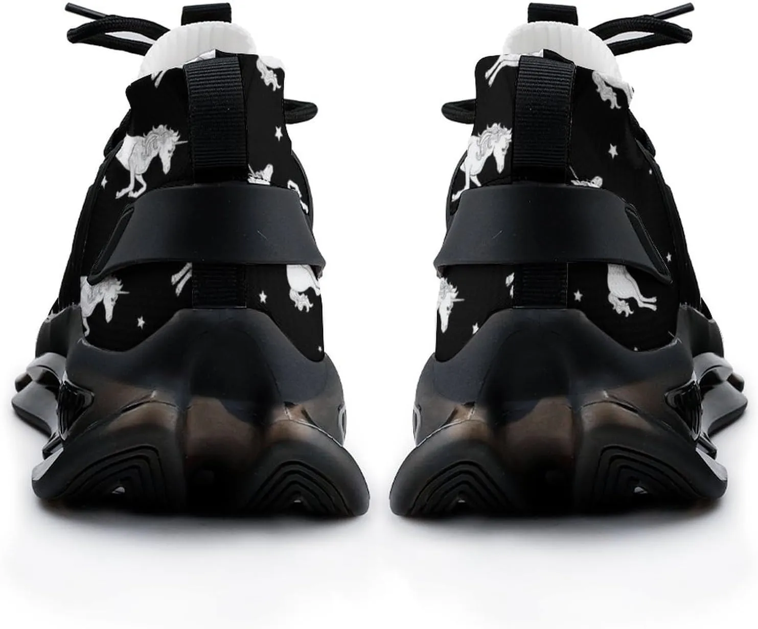 Unicorns with Star Mens Running Shoes Lightweight Walking Tennis Shoes Soft Soled Elastic Cushion Basketball Shoes