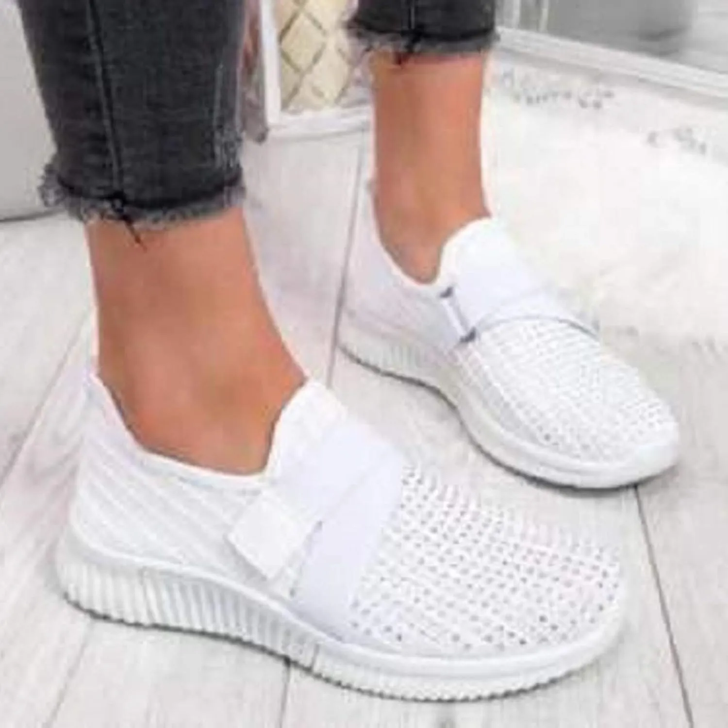 Women's Fashion Sneaker Womens Walking Shoes Slip On Fashion Platform Tennis Shoes Winter Loafers for Women Black Platform Sneakers for Women