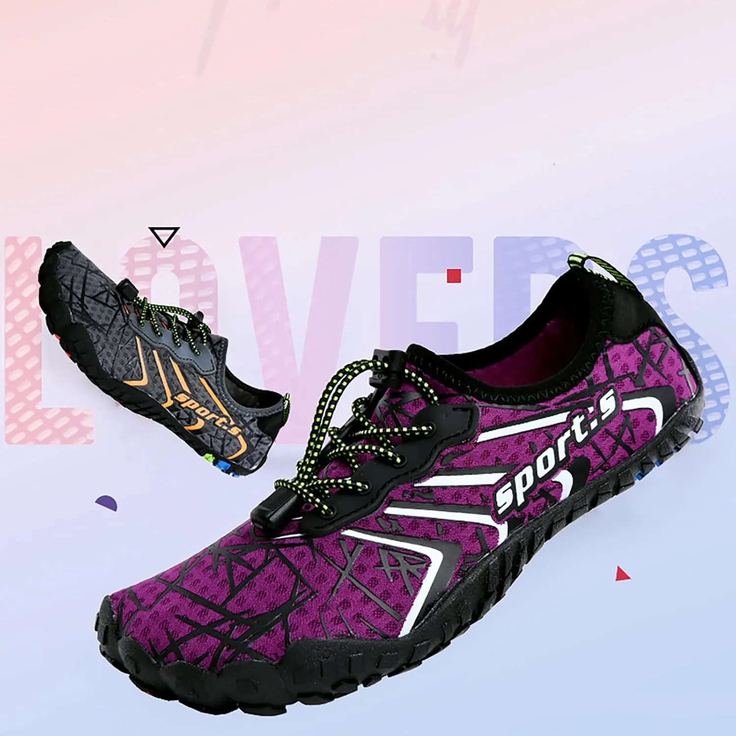 Womens Non Slip Walking Shoes Lace Up Slip On Sneakers for Men Tennis Shoes Womens