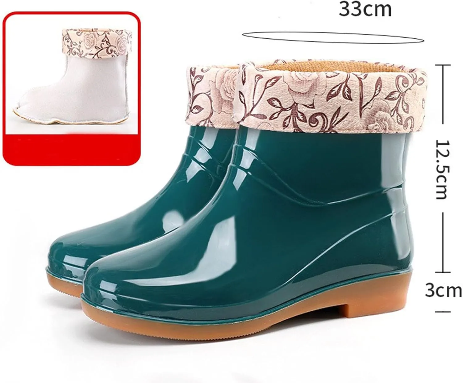 Womens Rubber Boots Womens Rain Boots Comfortable Out Work for Boating Fishing Gardening Farming Rain Shoes