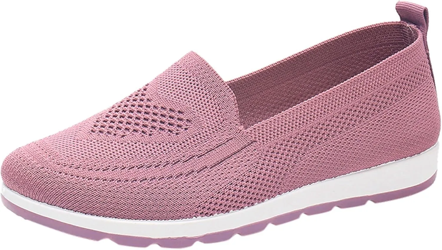 Womens Slip On Walking Shoes Lightweight Comfortable Sneakers Casual Canvas Flats Non Slip Elastic Loafers